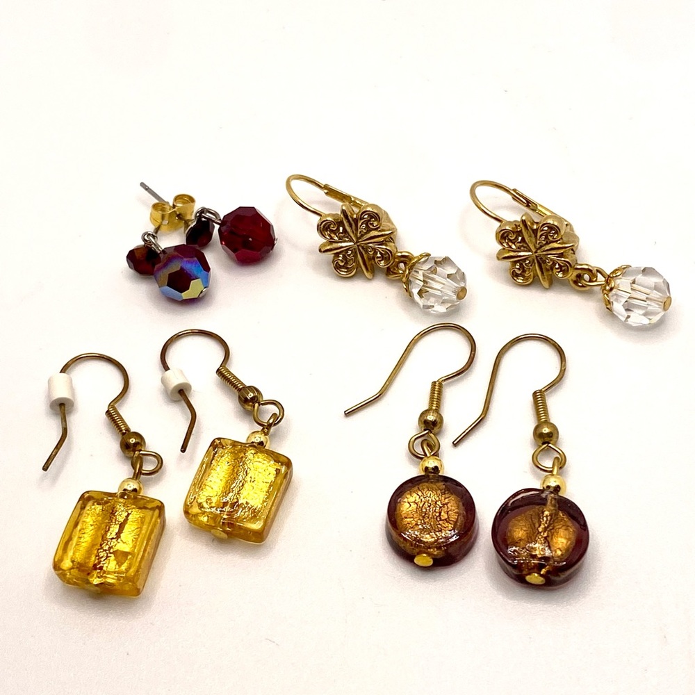 Estate Jewelry VINTAGE Earrings Four Pair ✨ F033
